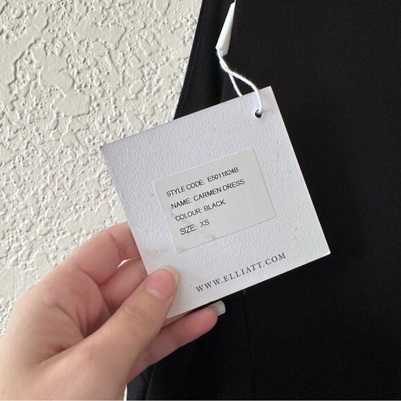 NWT Elliatt x Revolve Carmen Black Dress XS - Picture 6 of 8